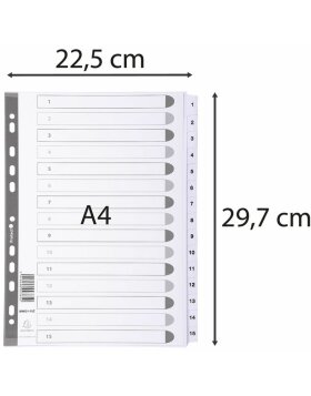 Répertoire DIN A4 avec 15 onglets