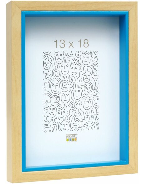 wooden frame S40BH blue 13x18 cm