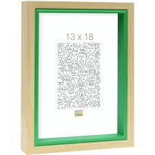 wooden frame S40BH green 13x18 cm