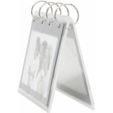 Deknudt photo ring binder to stand up silver 20 photos 10x15 cm
