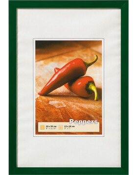 Peppers wooden frame 30x40 cm dark green