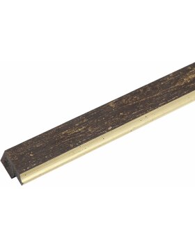 Cornice in plastica S46A nera con oro 13x18 cm