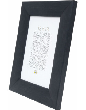 Marco de madera S53G negro aspecto pintor 15x30 cm