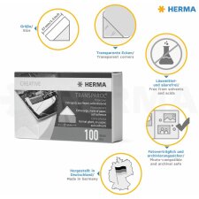 HERMA Photo corners Transparol extra large 100 pieces self-adhesive