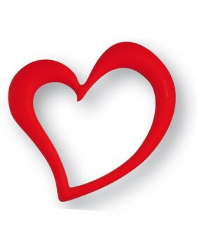 Marco magnético de caucho con forma de corazón en rojo