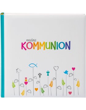 Goldbuch Kommunion Fotoalbum Regenbogen 25x25 cm 60 weiße Seiten