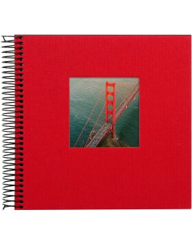 Album spiralny Bella Vista czerwony/czarny 20x20 cm