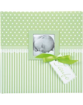 Goldbuch Álbum de bautizo Sweetheart verde 25x25 cm 60 páginas blancas