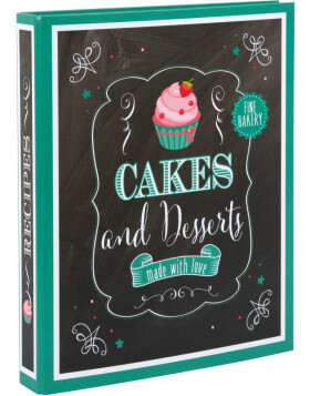 Livre de recettes Goldbook A4 Cakes&Desserts