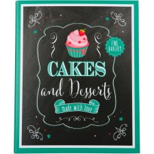 Livre de recettes Goldbook A4 Cakes&Desserts