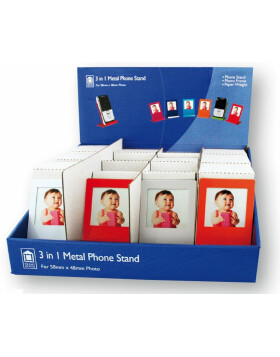Photo frame as mobile phone holder for mobile phones