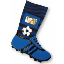 Fussball Socken blau für 1 Foto Foto-Socke
