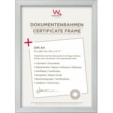 Walther Bilderrahmen Construction 21x30 cm silber Urkundenbilderrahmen