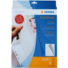 HERMA photo mounting board A4 white 230x297 with protection sheet 25 s