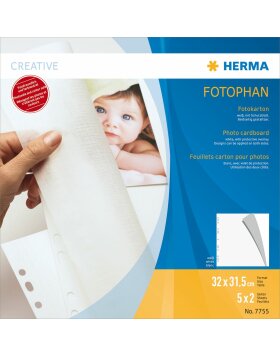 HERMA photo mounting board white 320x315 mm 5 sheets
