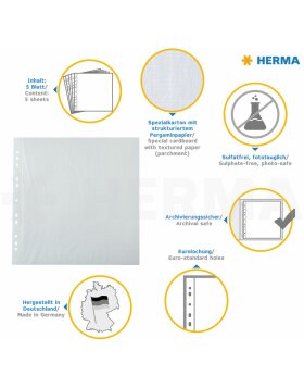 HERMA photo mounting board white 320x315 mm 5 sheets