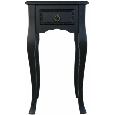 5H0198Z Table dappoint en noir - 33x30x62 cm