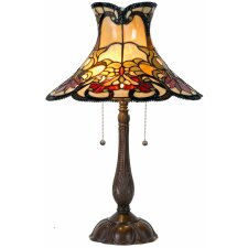 Tiffany table lamp Ø 51x66 cm colourful/red