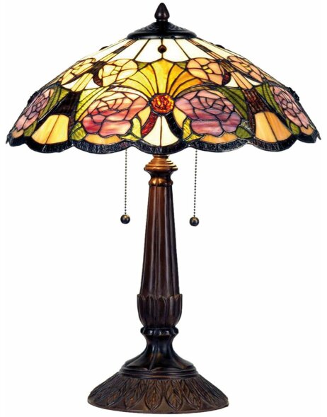 Tiffany lampe de table &Oslash; 44x57 cm violet color&eacute;