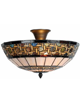Tiffany ceiling lamp &Oslash; 40x23 cm colourful/black