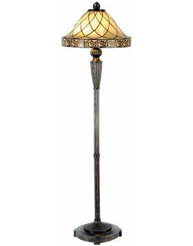 LumiLamp 5LL-5613 Lampa podłogowa Tiffany Ø 46x168 cm Trójkątna lampa podłogowa z beżowego szkła