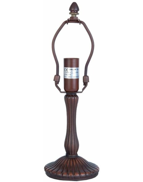 Base per lampada in poliresina marrone 10x30 cm