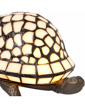 Tiffany Tischlampe Schildkröte 18x45 cm natur