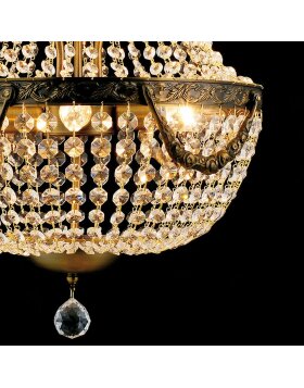 chandelier Ø 40 cm in transparent-bronze - 5LL-CR47 Clayre Eef