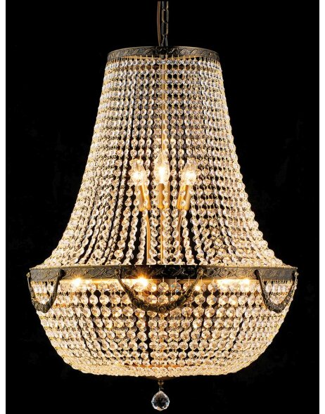 chandelier &Oslash; 60 cm in transparent-bronze - 5LL-CR51 Clayre Eef