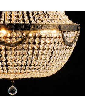 chandelier Ø 60 cm in transparent-bronze - 5LL-CR51 Clayre Eef