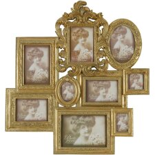 2827 antique frame gallery 53x56 cm gold for 9 pictures