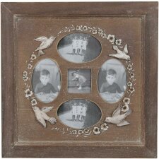 2834 antique frame gallery brown for 5 photos