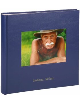 HNFD Album fotografico KOLARA blu 30x30 cm con foto + testo 100 pagine bianche