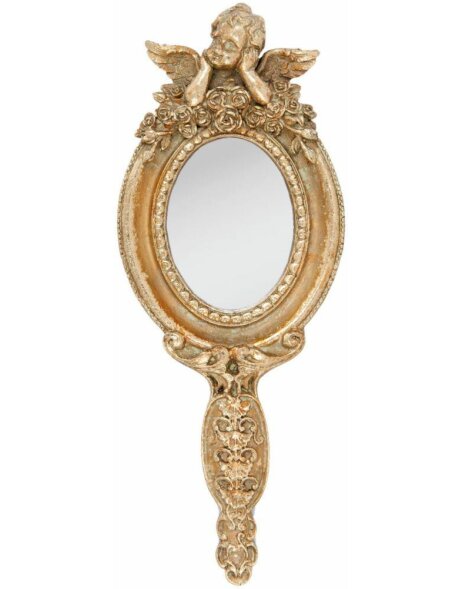 hand mirror - 62S073 Clayre Eef in shabby gold