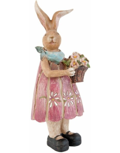 hare-decoration polyresin - 8x7x22 cm