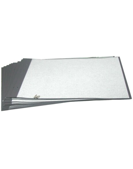 10 black refill sheets, 36x30 cm with post extensions