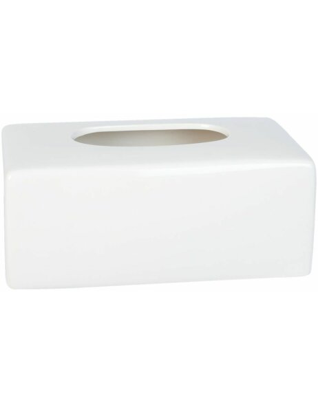 Pudełko na chusteczki higieniczne białe 14x24x10 cm