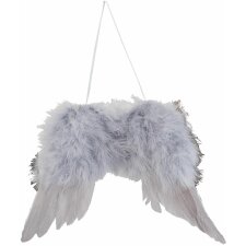 decoration hanger Wings - 63381 Clayre Eef grey