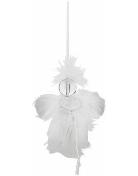 63386 Clayre Eef bauble - FEATHER 2 pieces white