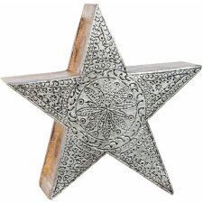decoration STAR  silver - 63405S