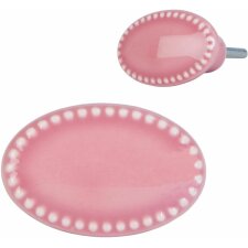 Gałka meblowa 4x3 cm w kolorze różowym - 63429