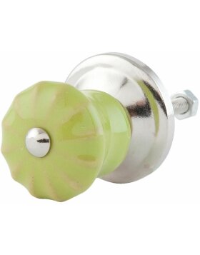 63487 - furniture knob &Oslash; 3 cm in green/silver