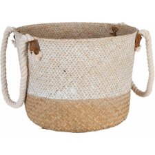 basket in natural/white - 63728 Clayre & Eef