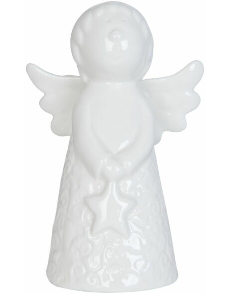 decoration - Angel 9x6x14 cm in white