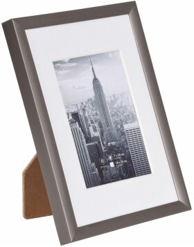 Cadre photo alu Manhattan gris 10x15 cm