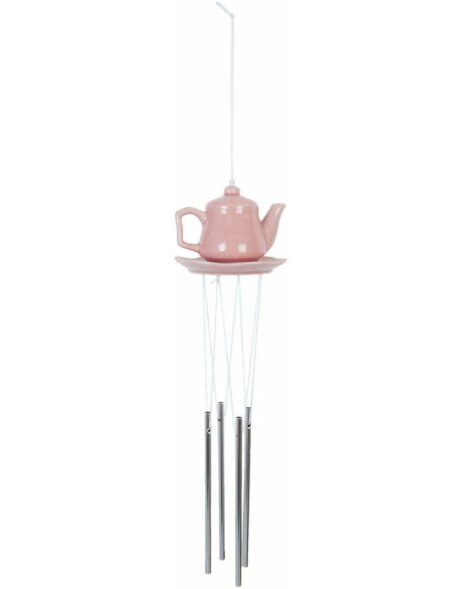 Windspiel TEA - 9x8x26 cm rosa