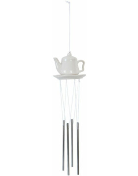 Gong wietrzny TEA - 9x8x26 cm biały