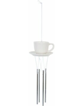 Gong wietrzny CUP II - 10x9x24 cm biały