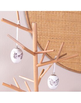 decoration hanger Easter Egg - 6CE0636 Clayre Eef white