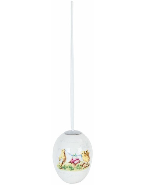 decoration hanger Easter Egg - 6CE0644 Clayre Eef white